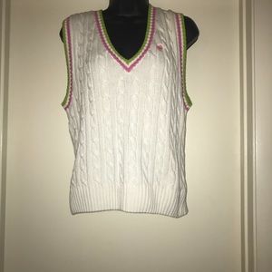 Lilly Pulitzer Cable Knit Sweater Vest Size Medium